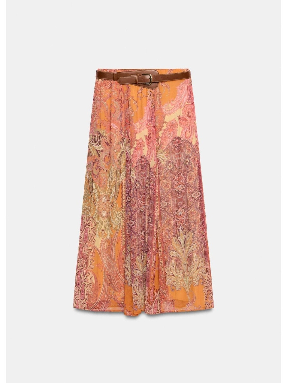 Zara Orange Paisley Maxi Skirt - Picture 5 of 7